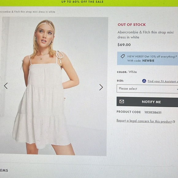 Abercrombie & Fitch thin strap mini dress - Picture 4 of 4